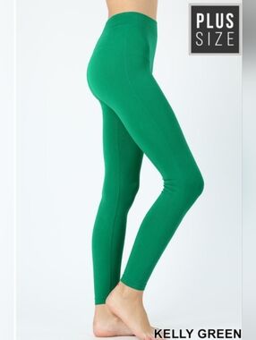 Kelly Green Seamless Leggings | High Waist Stretch Non-See Through | Lounge